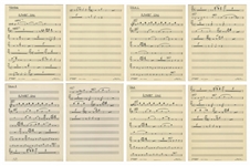 Sheet Music for ''Swingin' the Alphabet'', Including the Lyrics Performed by ''3 Girls'' -- 16 Scores Total for Lyrics & Instruments -- Each Runs 2-3pp., Very Good Condition
